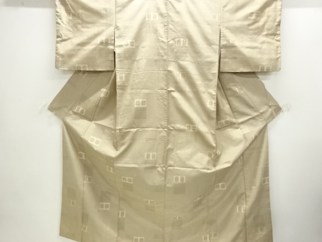 JAPANESE KIMONO / TSUMUGI / WOVEN FLOWER